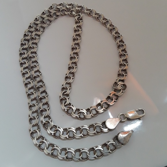 Vintage Jewelry - Solid 925 Silver 6mm/19.5 " 0.5 oz Chain Necklace